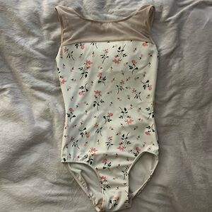 Eleve leotard (white/pink floral) XS
